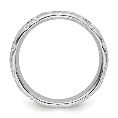 Sterlingsilber Stapelbar Expressions Poliert Emailliert Blume Ring