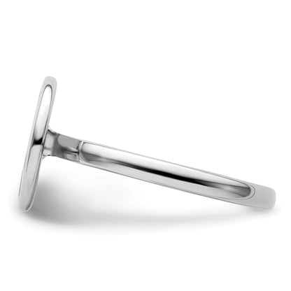 Sterlingsilber Ss Stapelbar Expressions Poliert Schwarz Emailliert Frieden Zeichen Ring