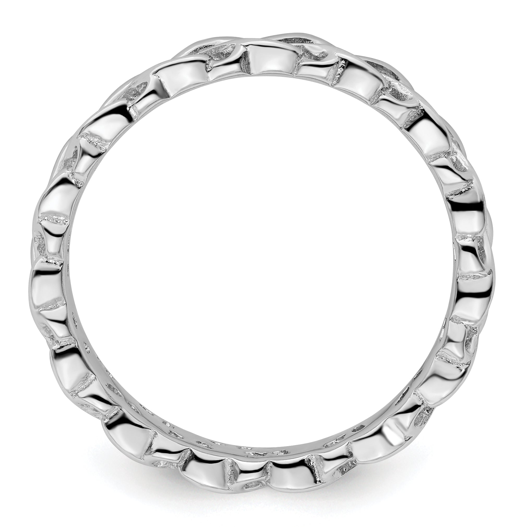Sterlingsilber Stapelbar Expressions Poliert Intertwined Herz Ring