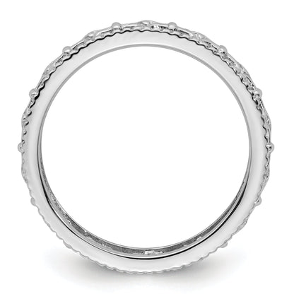 Sterlingsilber Stapelbar Expressions Poliert Fleur De Lis Ring
