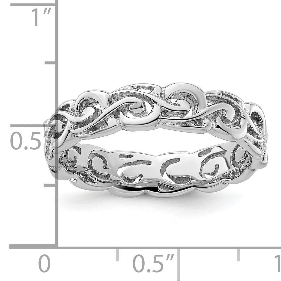 Sterlingsilber Stapelbar Expressions Poliert Ring