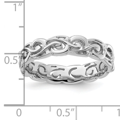 Sterlingsilber Stapelbar Expressions Poliert Ring