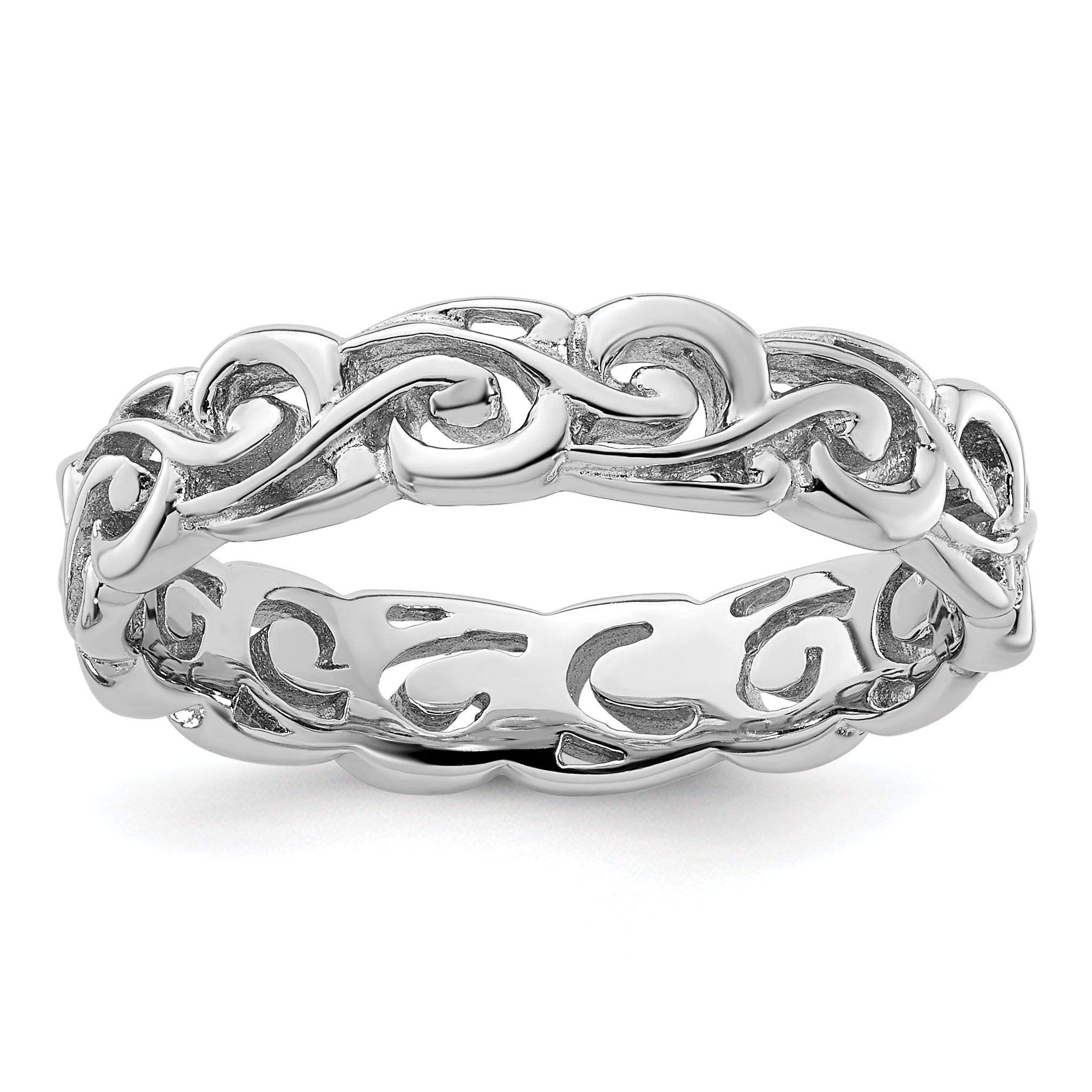 Sterlingsilber Stapelbar Expressions Poliert Ring
