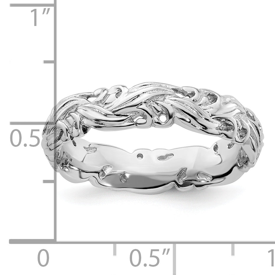 Sterlingsilber Stapelbar Expressions Poliert Ring