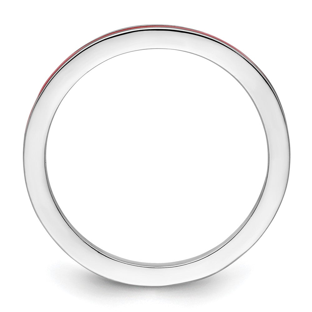 Sterlingsilber Stapelbar Expressions Rot Emailliert 1.5mm Ring