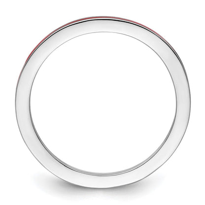 Sterlingsilber Stapelbar Expressions Rot Emailliert 1.5mm Ring