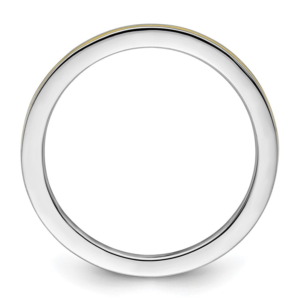 Sterlingsilber Stapelbar Expressions Gelb Emailliert 1.5mm Ring