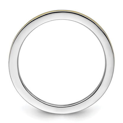 Sterlingsilber Stapelbar Expressions Gelb Emailliert 1.5mm Ring