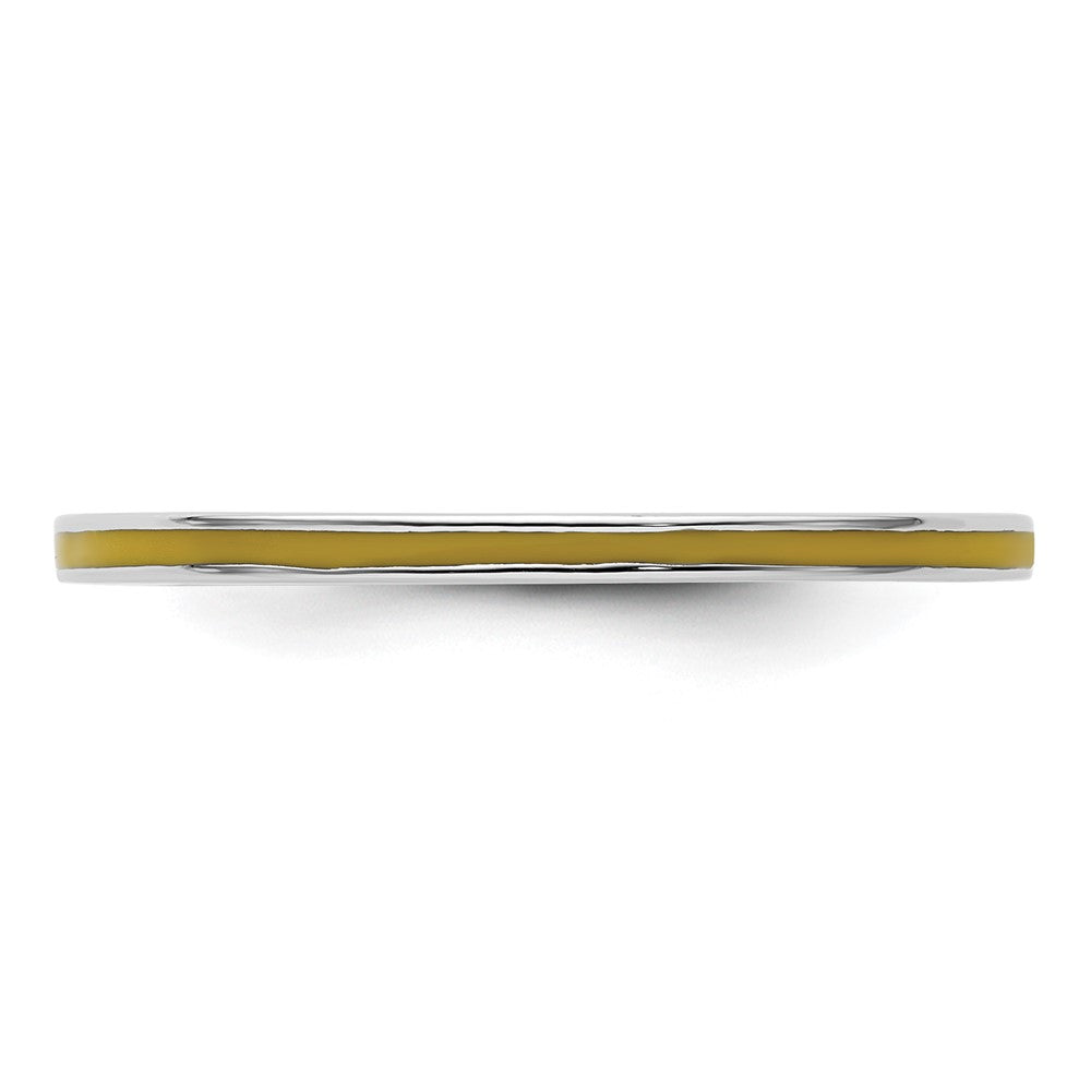 Sterlingsilber Stapelbar Expressions Gelb Emailliert 1.5mm Ring