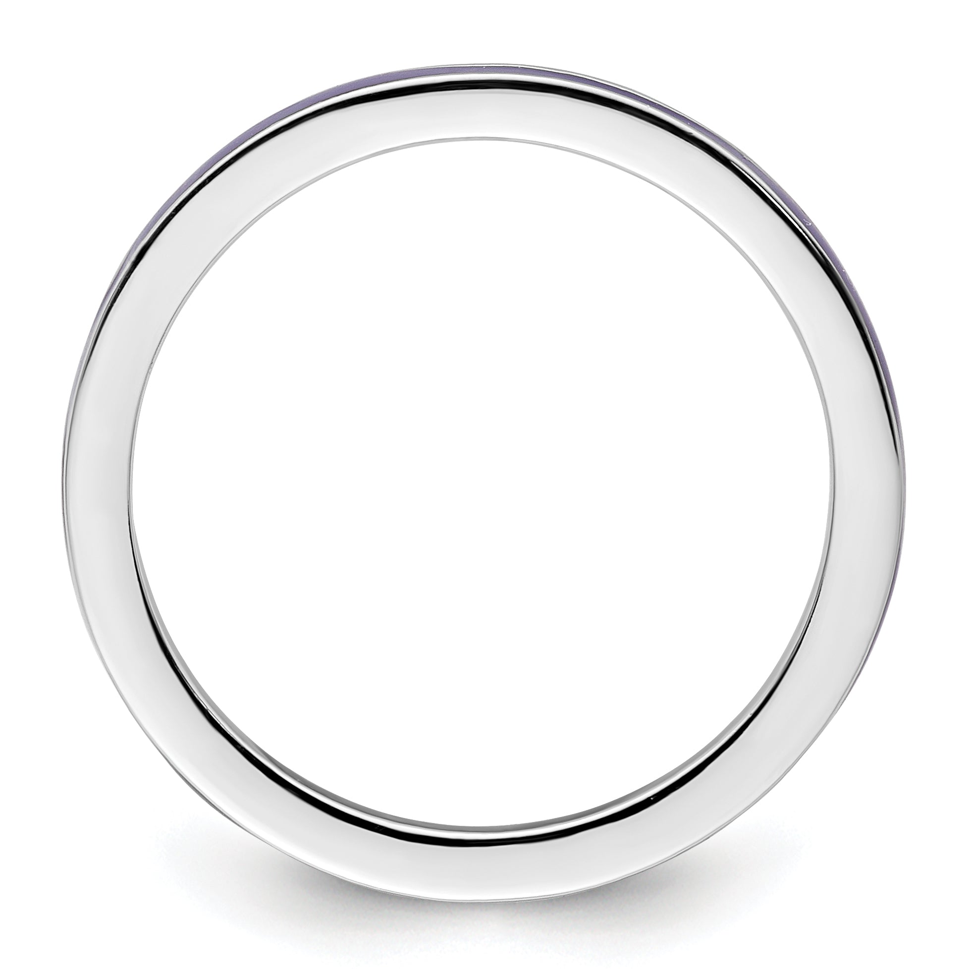 Sterlingsilber Stapelbar Expressions Lila Emailliert 1.5mm Ring