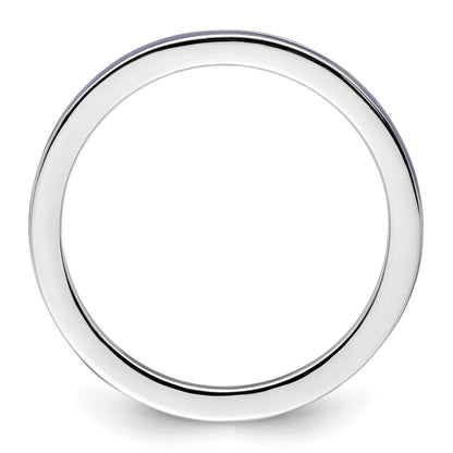 Sterlingsilber Stapelbar Expressions Lila Emailliert 1.5mm Ring