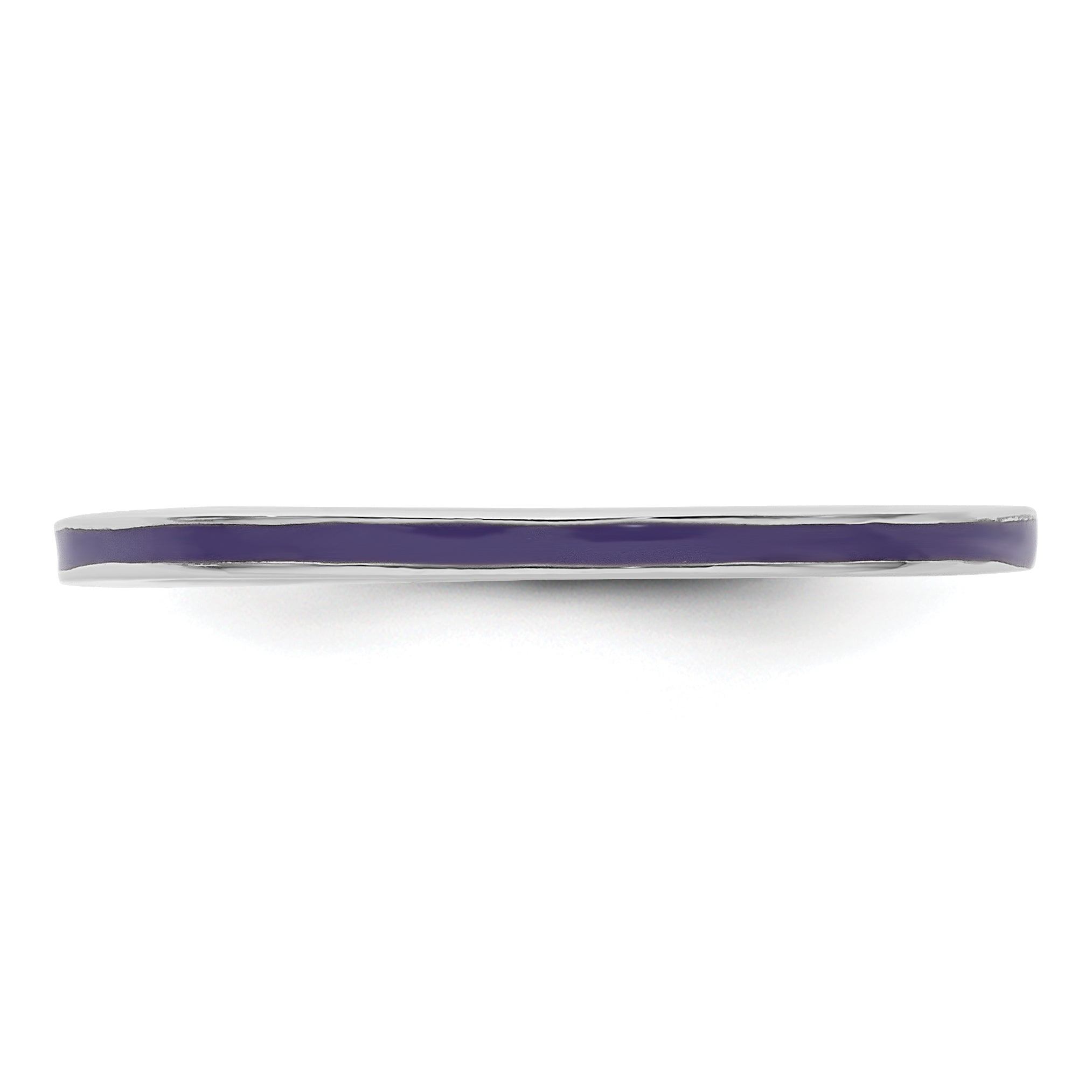 Sterlingsilber Stapelbar Expressions Lila Emailliert 1.5mm Ring
