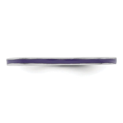 Sterlingsilber Stapelbar Expressions Lila Emailliert 1.5mm Ring