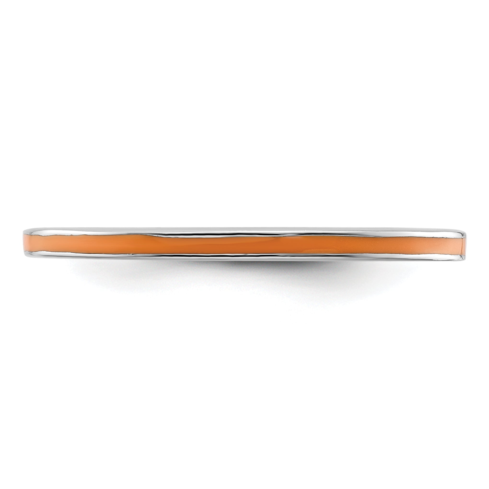 Sterlingsilber Stapelbar Expressions Orange Emailliert 1.5mm Ring