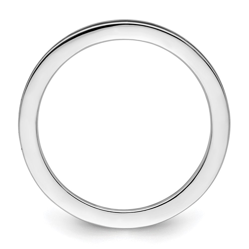 Sterlingsilber Stapelbar Expressions Schwarz Emailliert 1.5mm Ring
