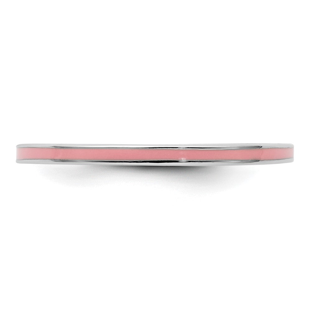 Sterlingsilber Stapelbar Expressions Rosa Emailliert 1.5mm Ring