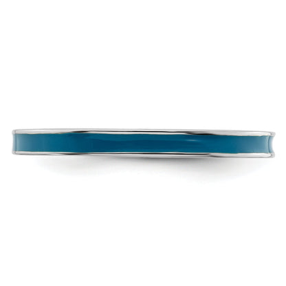 Sterlingsilber Stapelbar Expressions Blau Emailliert 2.25mm Ring