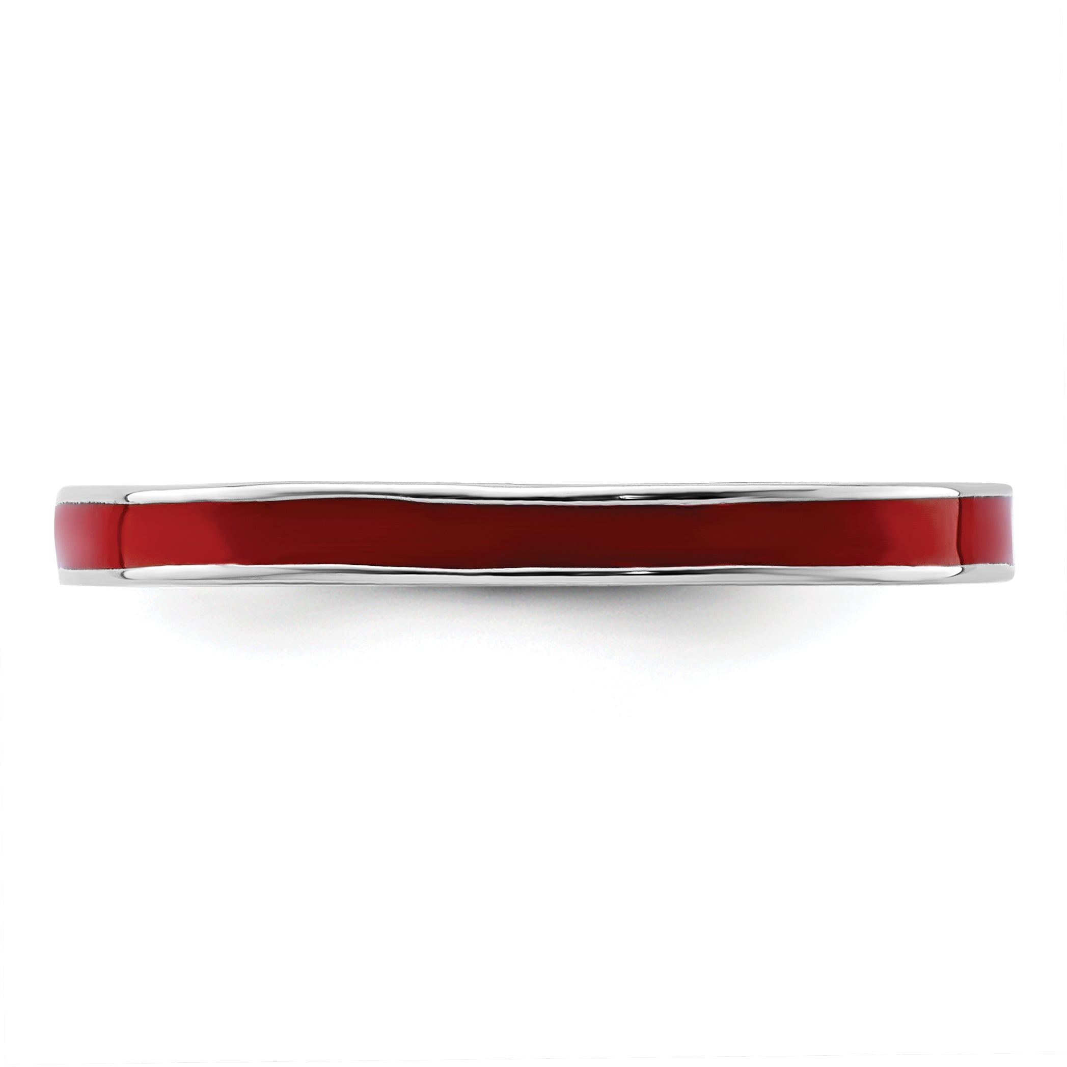 Sterlingsilber Stapelbar Expressions Rot Emailliert 2.25mm Ring