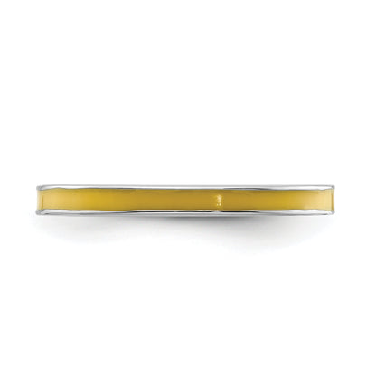 Sterlingsilber Stapelbar Expressions Gelb Emailliert 2.25mm Ring