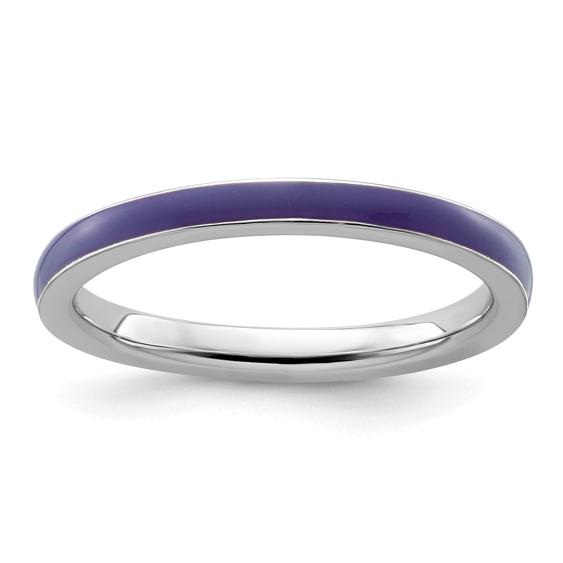Sterlingsilber Stapelbar Expressions Lila Emailliert 2.25mm Ring