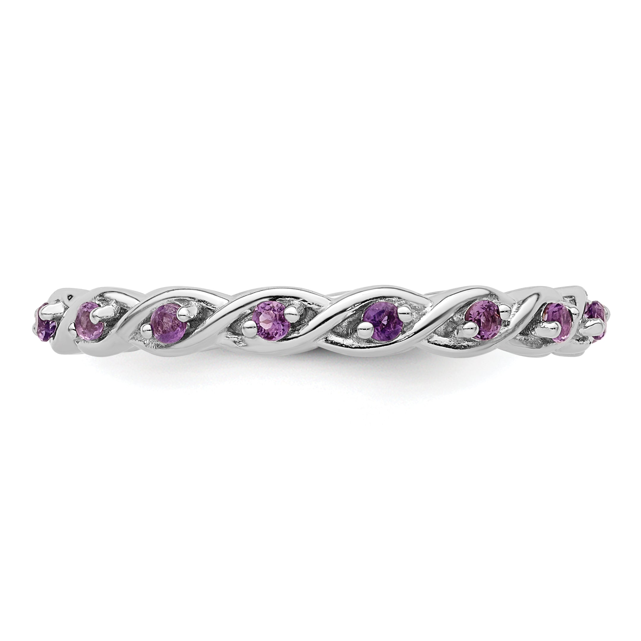Sterlingsilber Stapelbar Expressions Amethyst Ring