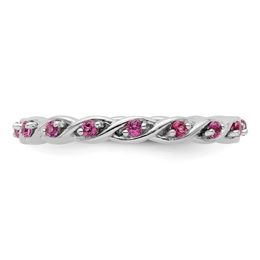 Sterlingsilber Stapelbar Expressions Rhodolith Granat Ring