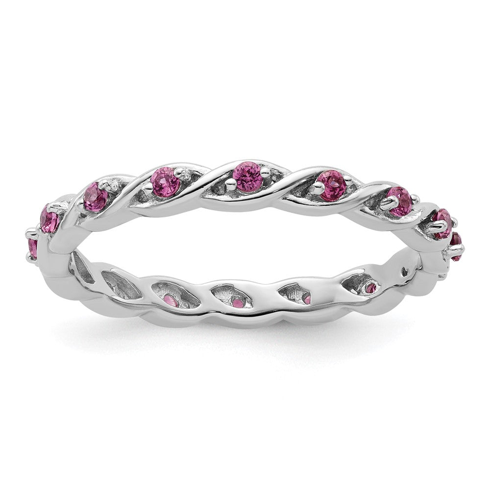 Sterlingsilber Stapelbar Expressions Rhodolith Granat Ring