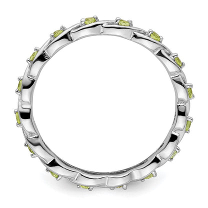 Sterlingsilber Stapelbar Expressions Peridot Ring
