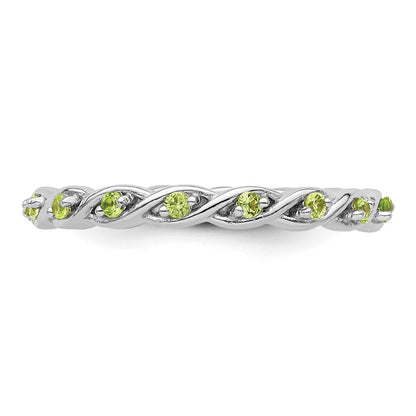 Sterlingsilber Stapelbar Expressions Peridot Ring