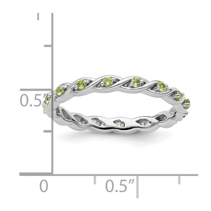 Sterlingsilber Stapelbar Expressions Peridot Ring