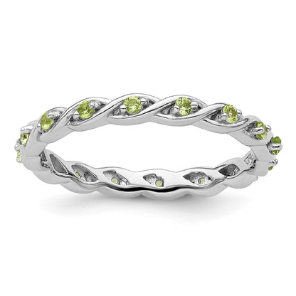Sterlingsilber Stapelbar Expressions Peridot Ring