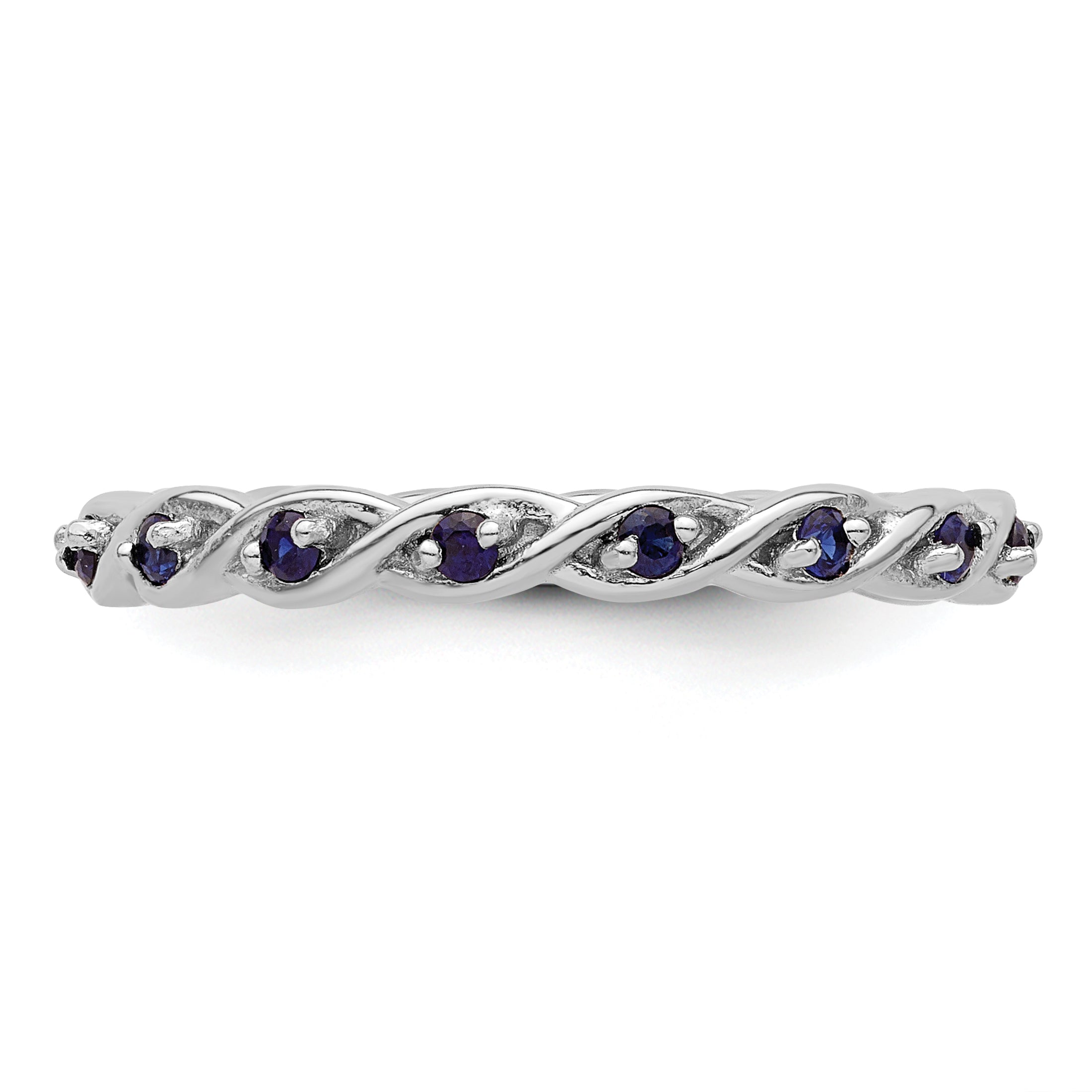 Sterlingsilber Stapelbar Expressions Erzeugt Saphir Ring