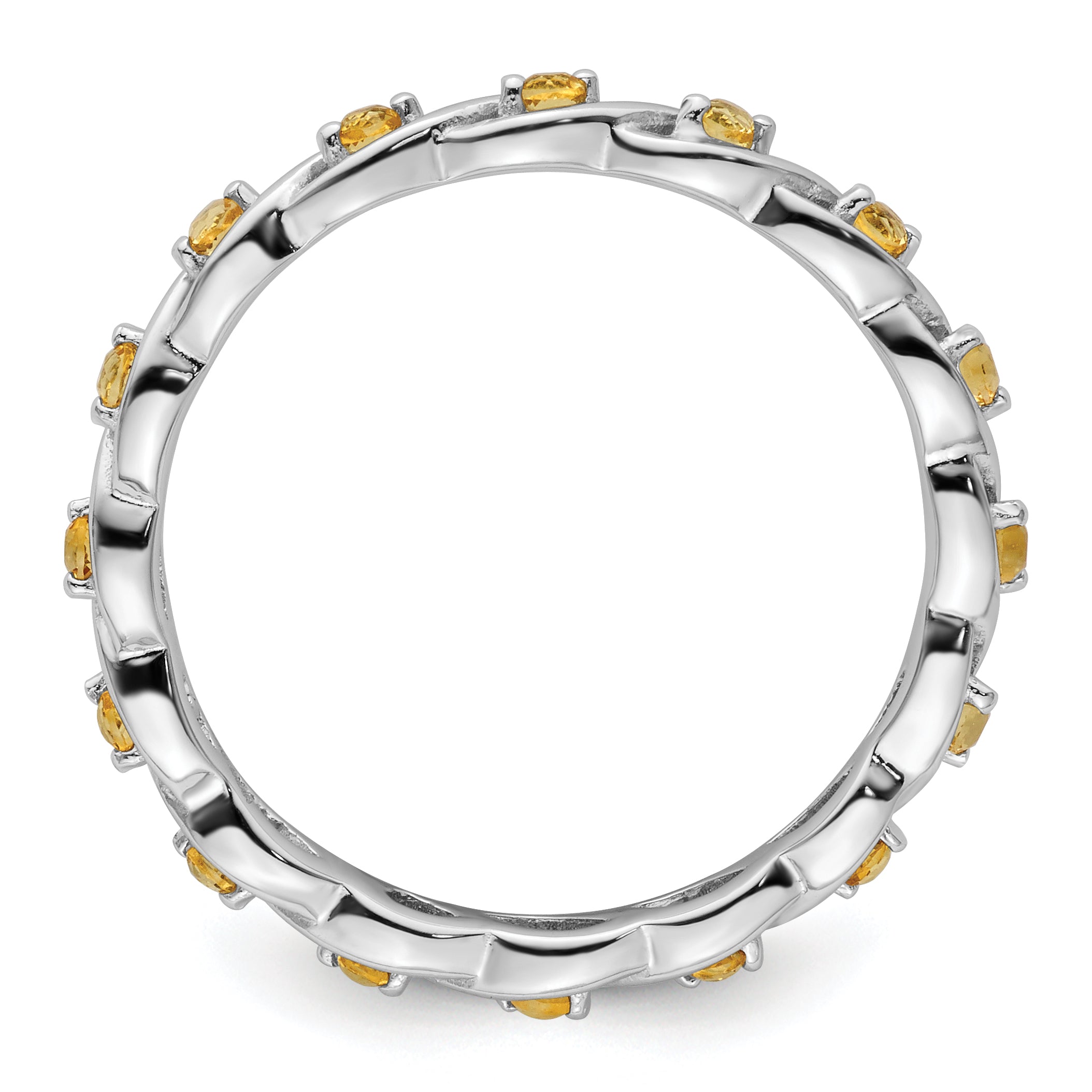 Sterlingsilber Stapelbar Expressions Citrin Ring