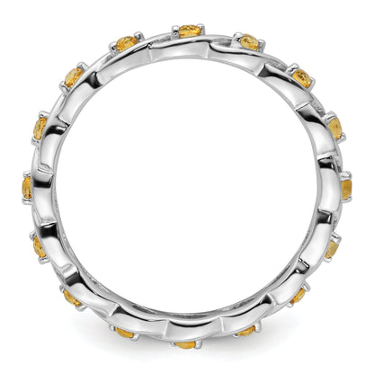 Sterlingsilber Stapelbar Expressions Citrin Ring