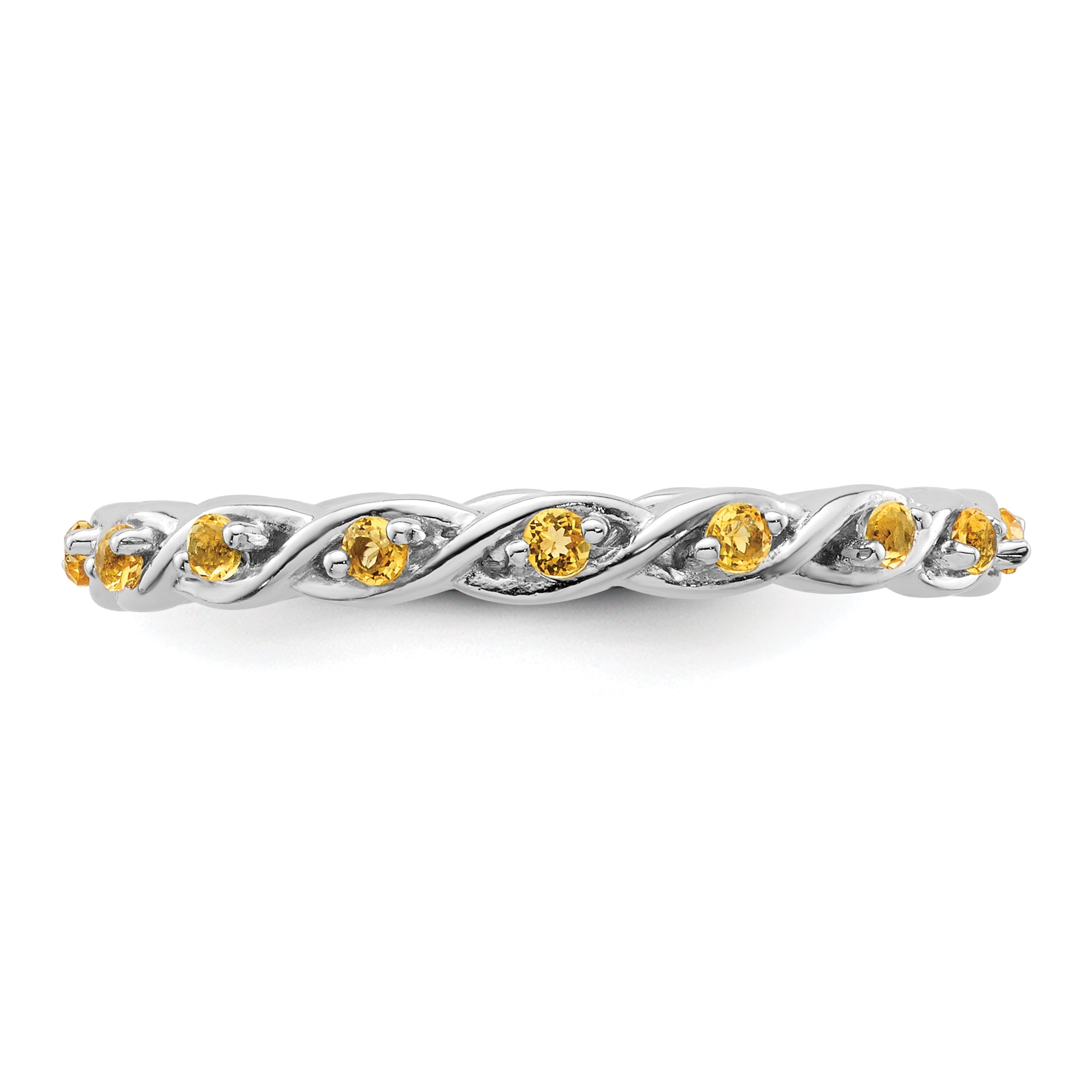 Sterlingsilber Stapelbar Expressions Citrin Ring