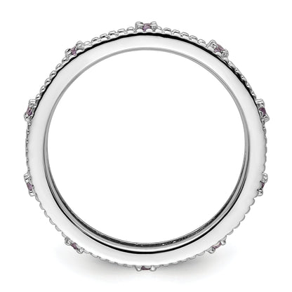 Sterlingsilber Stapelbar Expressions Amethyst Ring