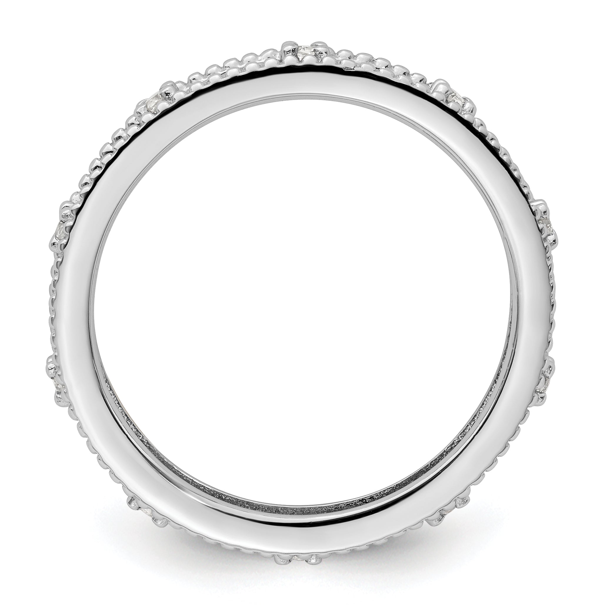 Sterlingsilber Stapelbar Expressions Weiß Topas Ring