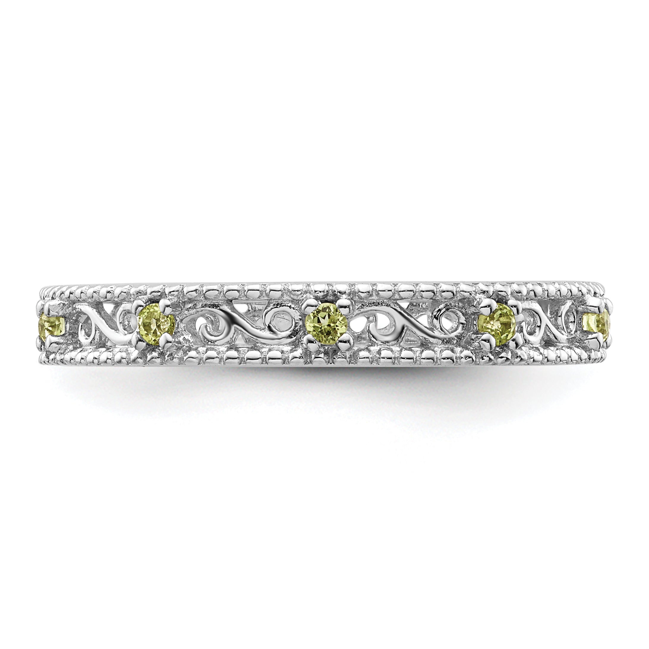 Sterlingsilber Stapelbar Expressions Peridot Ring