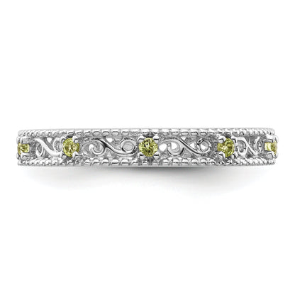 Sterlingsilber Stapelbar Expressions Peridot Ring
