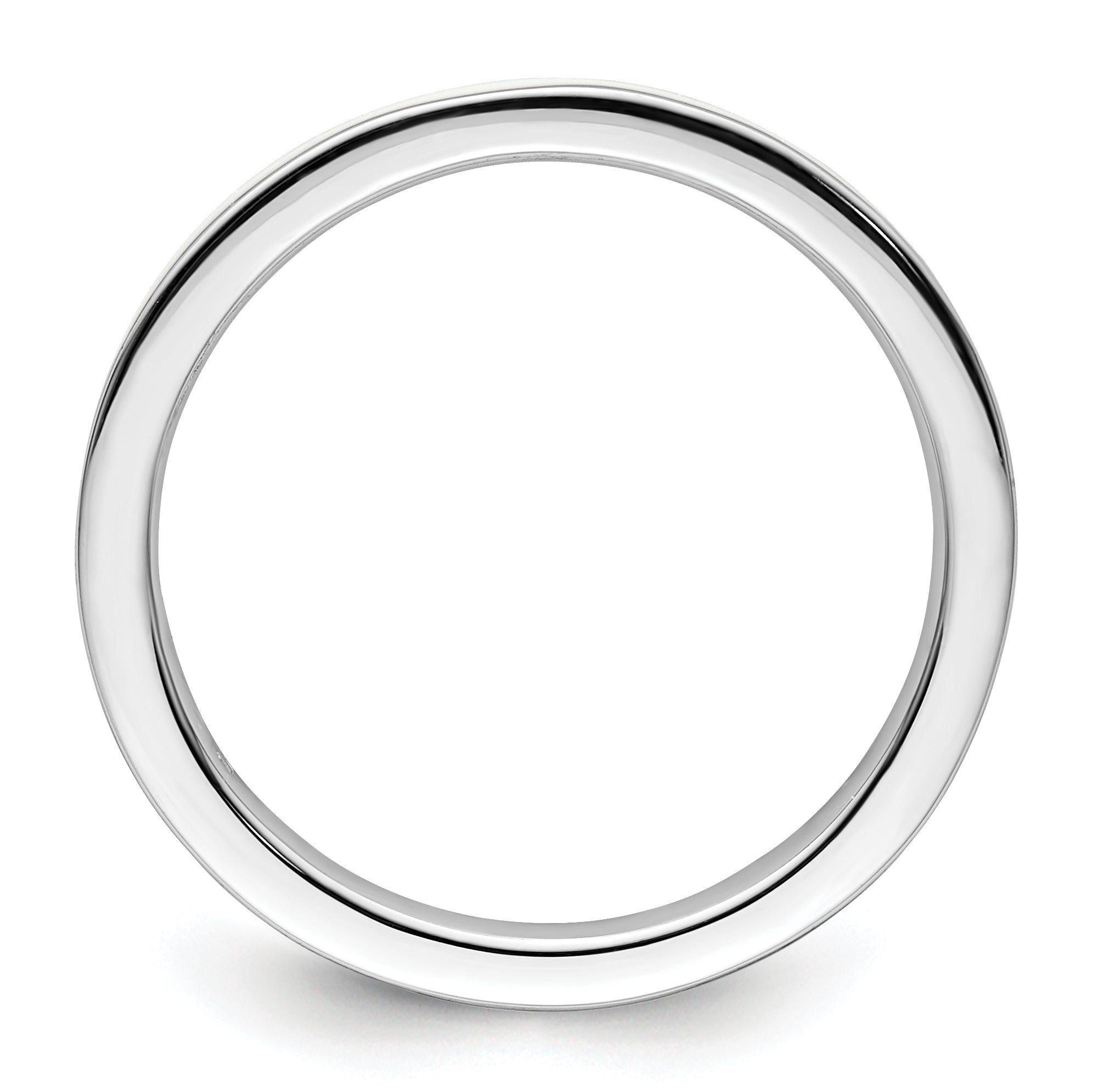 Sterlingsilber Stapelbar Expressions Weiß Emailliert 2.25mm Ring