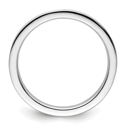 Sterlingsilber Stapelbar Expressions Weiß Emailliert 2.25mm Ring