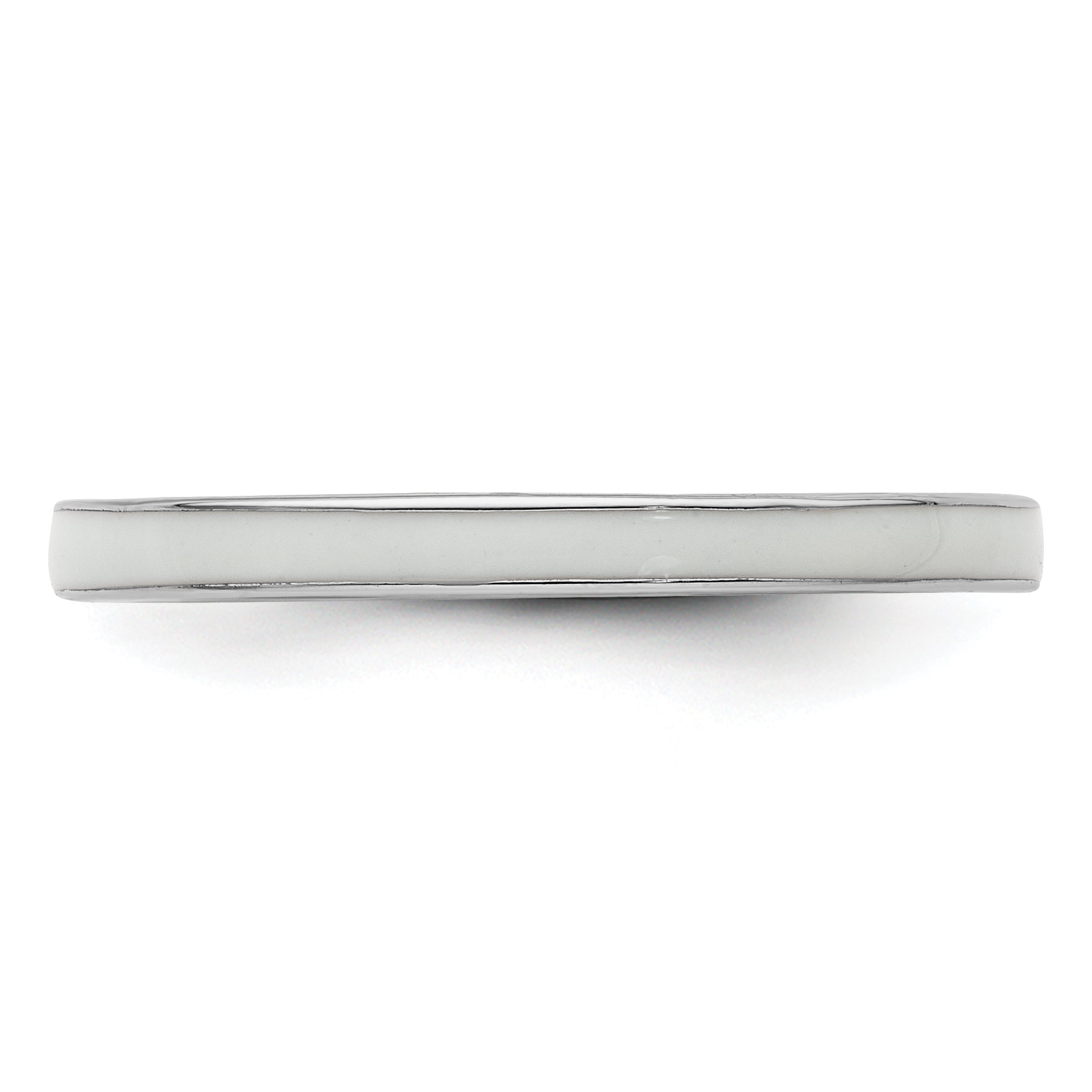 Sterlingsilber Stapelbar Expressions Weiß Emailliert 2.25mm Ring