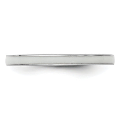 Sterlingsilber Stapelbar Expressions Weiß Emailliert 2.25mm Ring