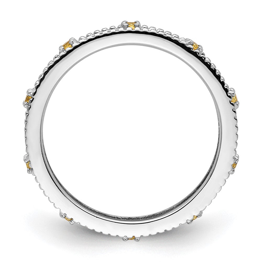 Sterlingsilber Stapelbar Expressions Citrin Ring