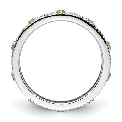 Sterlingsilber Stapelbar Expressions Citrin Ring