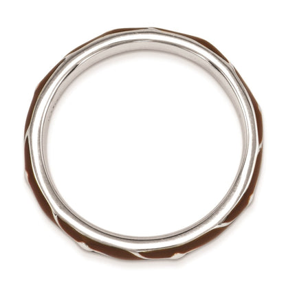 Sterlingsilber Stapelbar Expressions Braun Emaille Ring