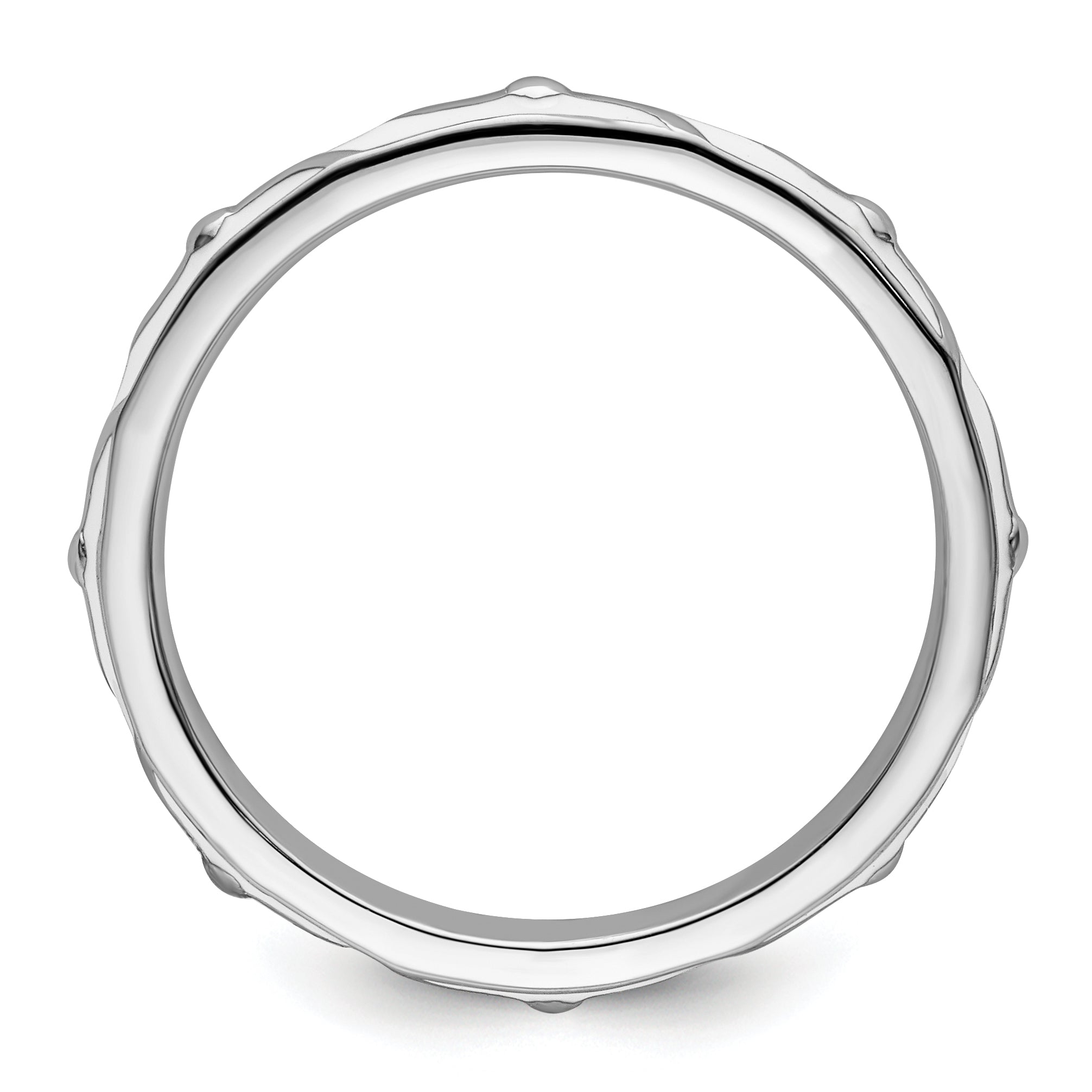 Sterlingsilber Stapelbar Expressions Weiß Emaille Ring