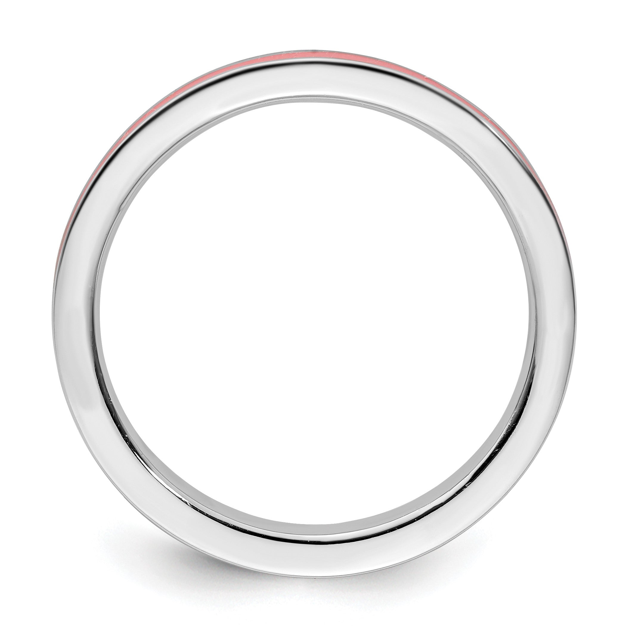 Sterlingsilber Stapelbar Expressions Rosa Emailliert 2.25mm Ring