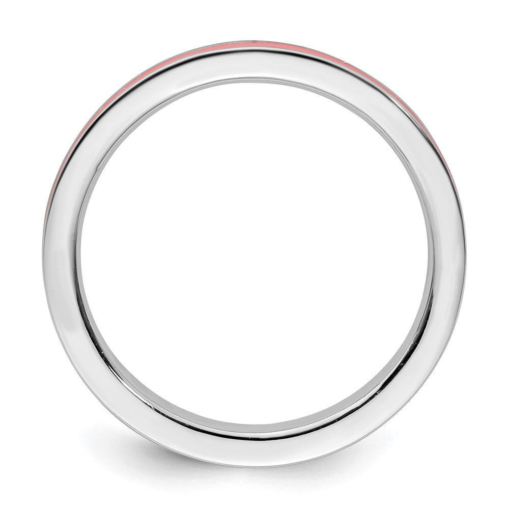 Sterlingsilber Stapelbar Expressions Rosa Emailliert 2.25mm Ring