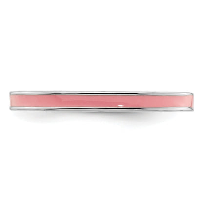 Sterlingsilber Stapelbar Expressions Rosa Emailliert 2.25mm Ring